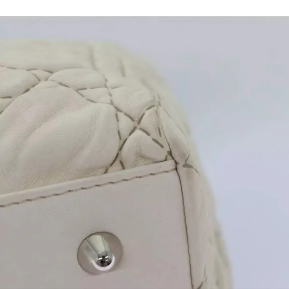 CHRISTIAN DIOR Lady Dior Cannage Cream/White Leather Hand Bag! - Picture 11 of 16